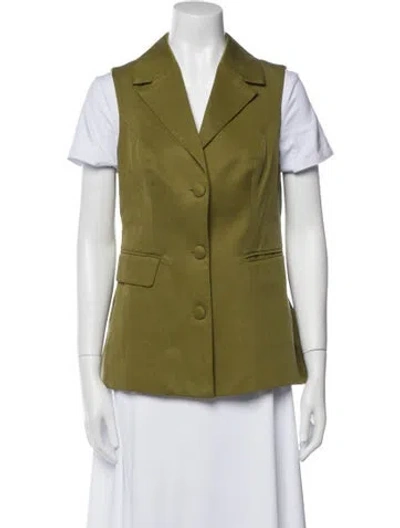 Pre-owned Reformation Vest In Green