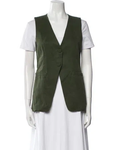 Pre-owned Reformation Vest In Green