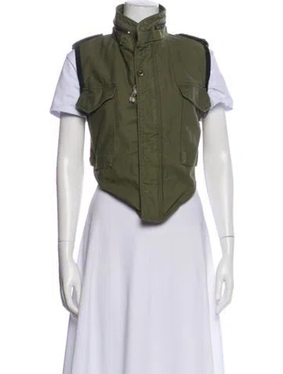 Pre-owned Reformation Vest In Green