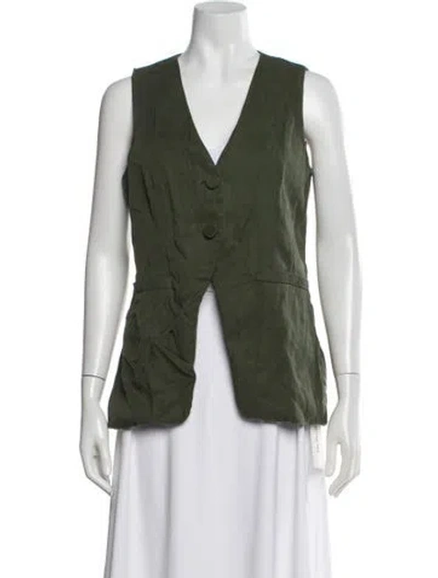 Pre-owned Reformation Vest In Green