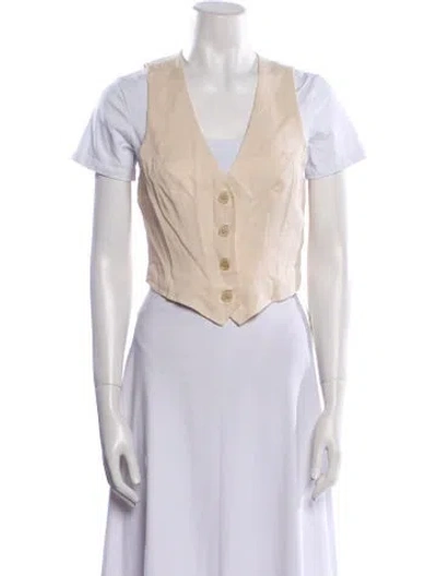 Pre-owned Reformation Vest In Neutral
