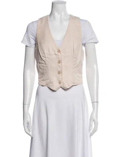 Pre-owned Reformation Vest In Neutral