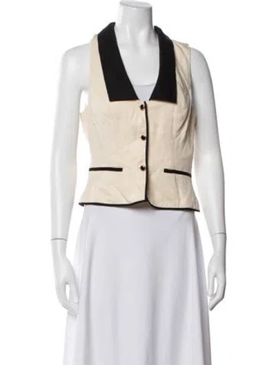 Pre-owned Reformation Vest In Neutrals