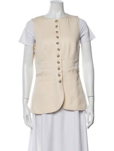 Pre-owned Reformation Vest In Neutrals