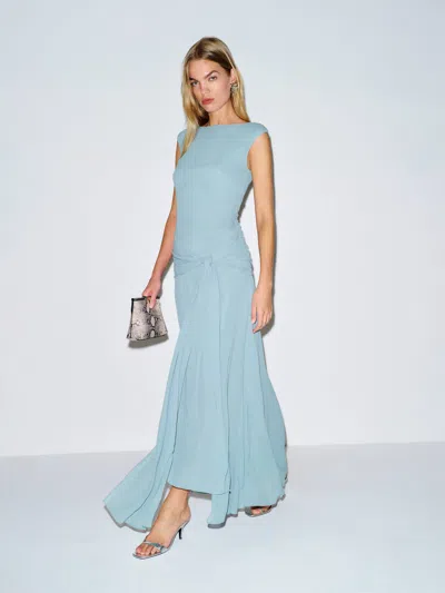 Reformation Vicenta Dress Blue 12