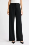 Reformation Vida High Waist Wide Leg Crepe Pants In Black