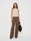 Reformation Vida Low Rise Pant In Brown