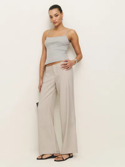 Reformation Vida Low Rise Pant In Dune Stripe