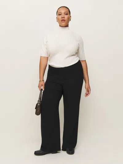 Reformation Vida Low Rise Pant Es In Black