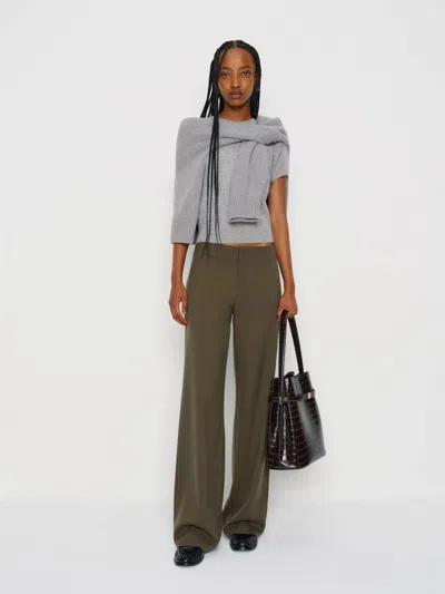 Reformation Vida Low Rise Pant In Green