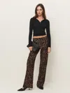 Reformation Petites Vida Low Rise Pant In Jaguar