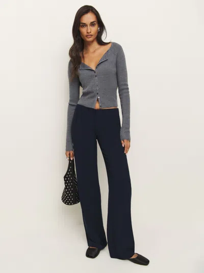 Reformation Vida Low Rise Pant In Midnight