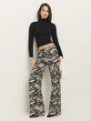 Reformation Vida Low Rise Pant In Zebra