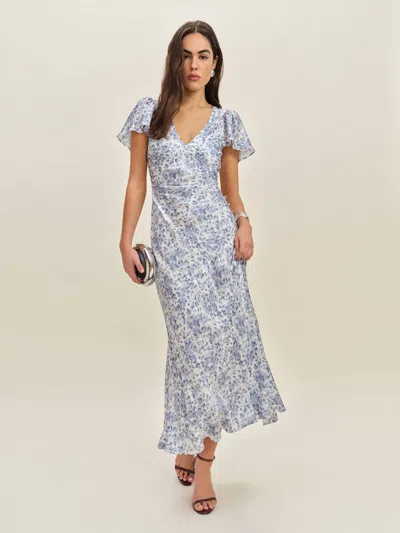 Reformation Vida Satin Dress In Chloe