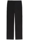 Reformation Vida Straight-leg Crepe Trousers In Black