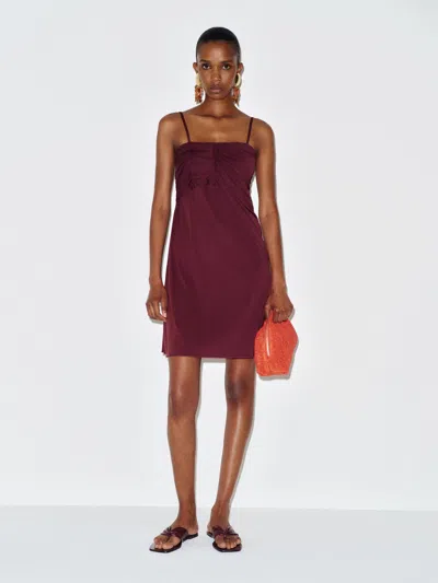 Reformation Vintage Jean Paul Gaultier Ruched Dress Red