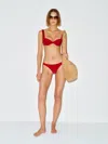 Reformation Viola Bikini Top Red Xs