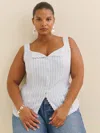 Reformation Viola Linen Top In White