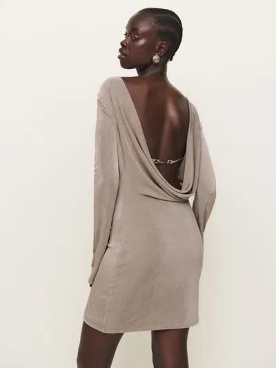 Reformation Vivien Knit Dress In Stone