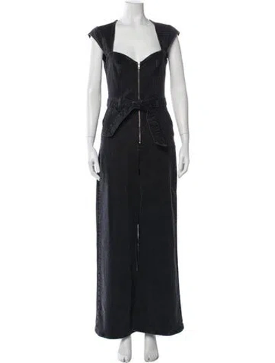 Pre-owned Reformation V-neck Jumpsuit In Black