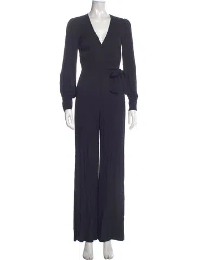 Pre-owned Reformation V-neck Jumpsuit In Blue