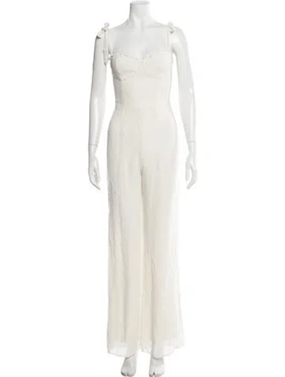 Pre-owned Reformation V-neck Jumpsuit In Neutral