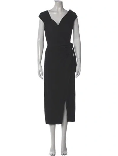 Pre-owned Reformation V-neck Long Dress In Gray