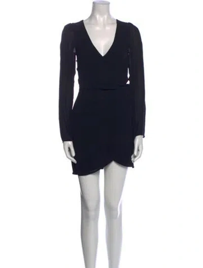 Pre-owned Reformation V-neck Long Sleeve Tunic In Black