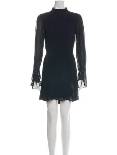 Pre-owned Reformation V-neck Midi Length Dress In Black