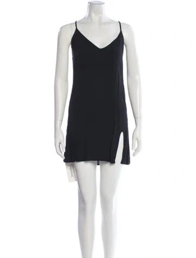 Pre-owned Reformation V-neck Mini Dress W/ Tags In Blue