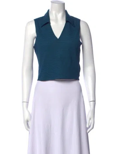 Pre-owned Reformation V-neck Sleeveless Polo In Grey