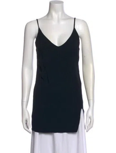 Pre-owned Reformation V-neck Sleeveless Top In Black