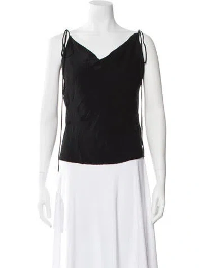 Pre-owned Reformation V-neck Sleeveless Top In Black