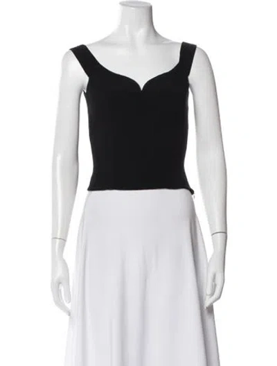 Pre-owned Reformation V-neck Sleeveless Top In Black
