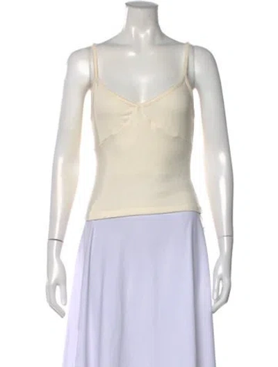 Pre-owned Reformation V-neck Sleeveless Top W/ Tags In Neutral