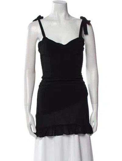 Pre-owned Reformation V-neck Sleeveless Tunic In Black