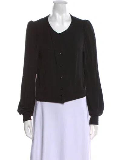 Pre-owned Reformation V-neck Sweater In Black