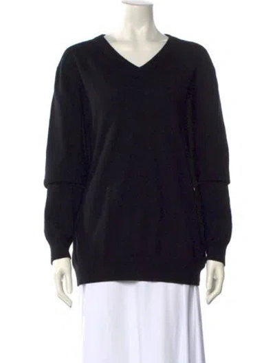 Pre-owned Reformation V-neck Sweater In Black