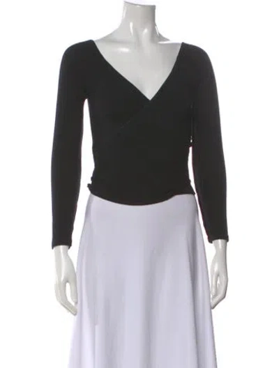 Pre-owned Reformation V-neck Sweater In Black