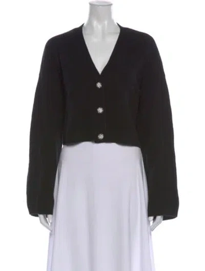 Pre-owned Reformation V-neck Sweater In Black