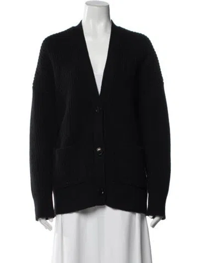 Pre-owned Reformation V-neck Sweater In Black