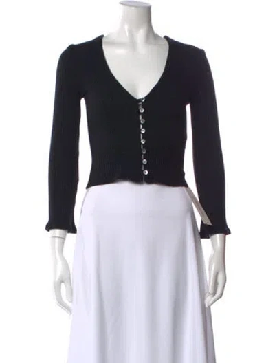 Pre-owned Reformation V-neck Sweater In Black