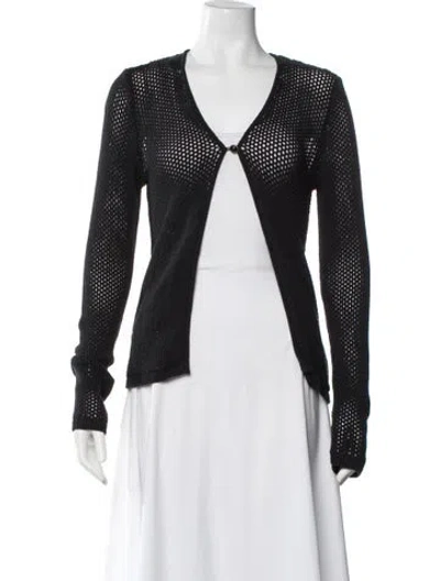 Pre-owned Reformation V-neck Sweater In Black