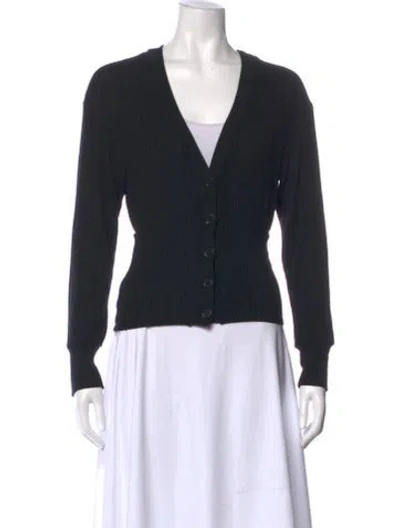 Pre-owned Reformation V-neck Sweater In Black