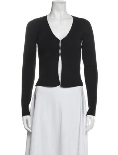 Pre-owned Reformation V-neck Sweater In Black