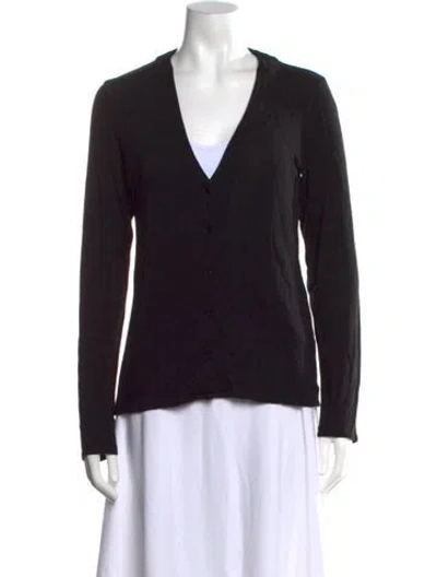 Pre-owned Reformation V-neck Sweater In Black