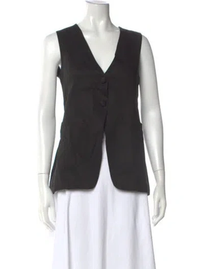 Pre-owned Reformation V-neck Sweater In Black