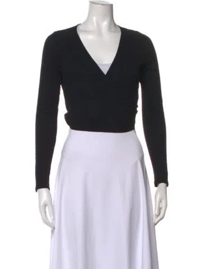 Pre-owned Reformation V-neck Sweater In Black