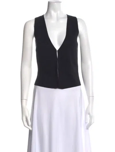 Pre-owned Reformation V-neck Sweater In Black