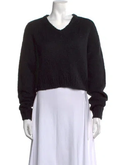 Pre-owned Reformation V-neck Sweater In Black